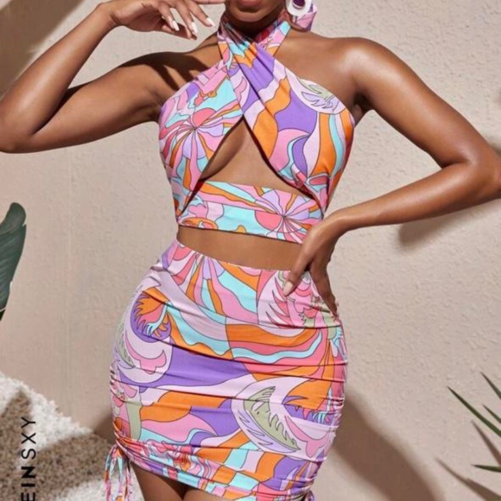 SHEIN Multicolor Halter Top